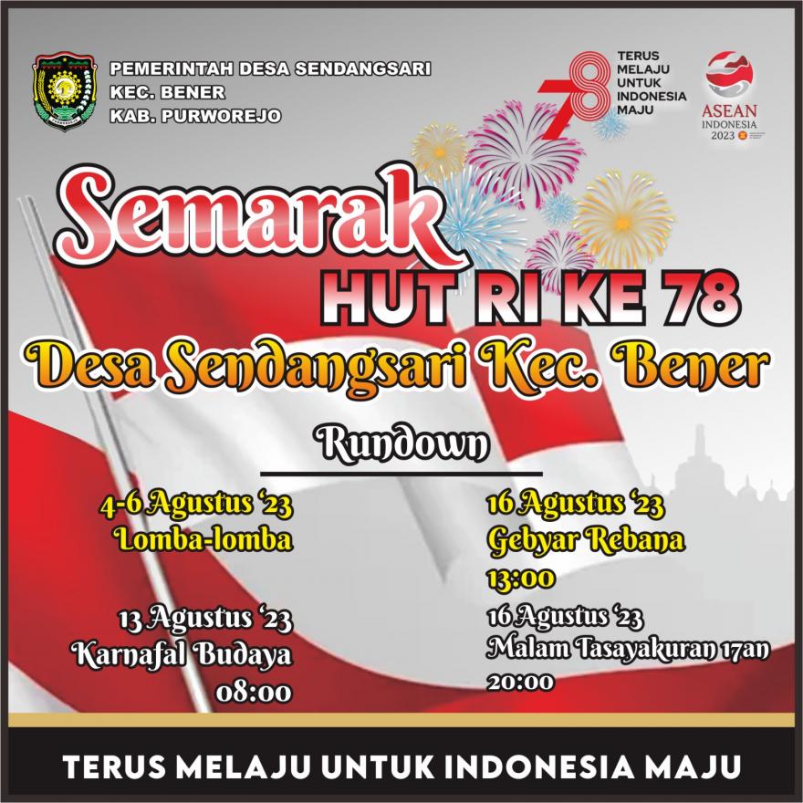 Meriahnya Perayaan HUT RI ke-78 di Desa Sendangsari, Kabupaten Purworejo, Jawa Tengah